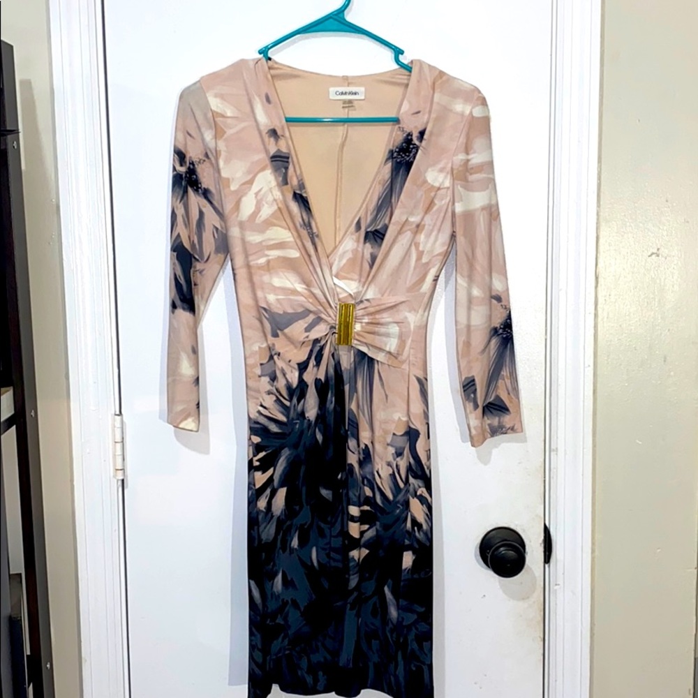 Calvin Klein Petit Floral-like Abstract Dress